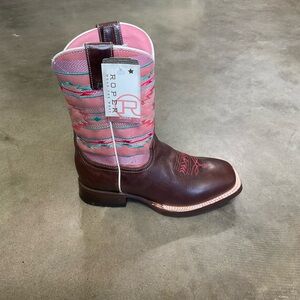 Roper Kids Boots in Pink and Brown